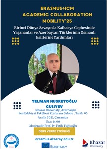 Bakü Hazar Üniversitesi Misafir Akademisyenlerinden Konferans Serisi