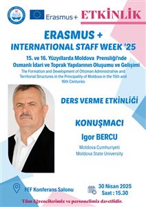 Doç. Dr. Igor Bercu fakültemizde Osmanlı-Moldova İlişkilerini Anlattı