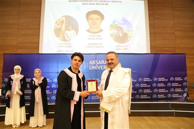 Bölümümüz Öğrencisi Bayram Doğan Aksaray Üniversitesi Birincisi Oldu!